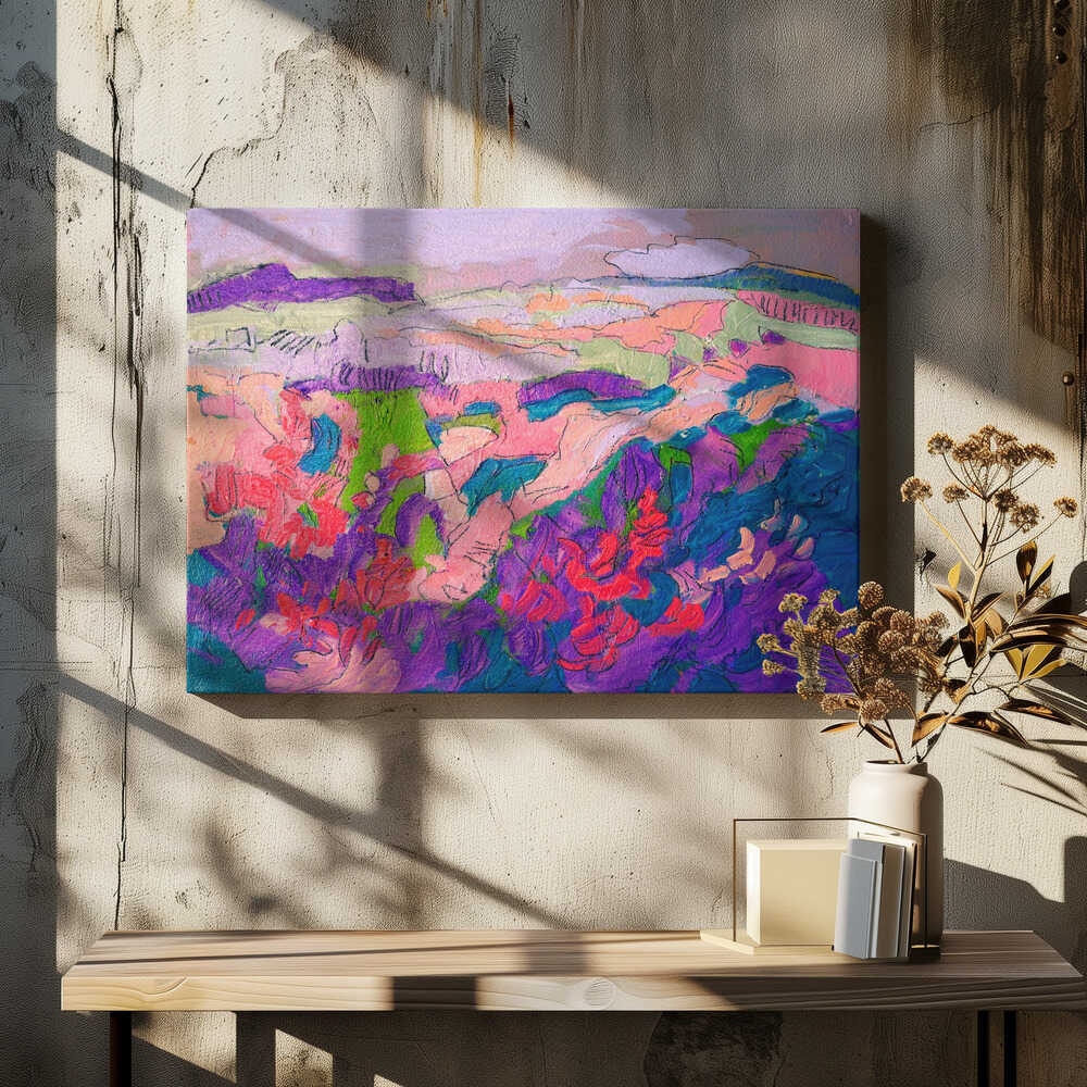 Colorful Petal Dance - Stretched Canvas, Poster or Fine Art Print - I Heart Wall Art - Poster Print, Canvas Print or Framed Art Print
