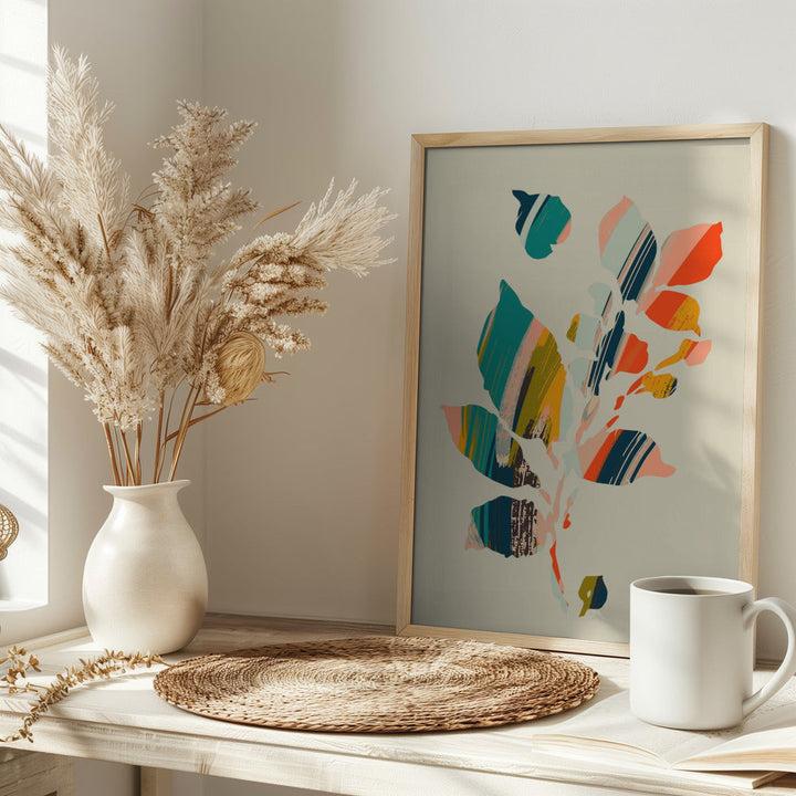 Colorful Poplar Tree Leaf - Stretched Canvas, Poster or Fine Art Print I Heart Wall Art
