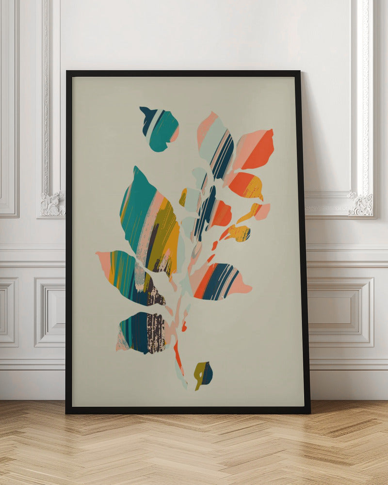 Colorful Poplar Tree Leaf - Stretched Canvas, Poster or Fine Art Print I Heart Wall Art