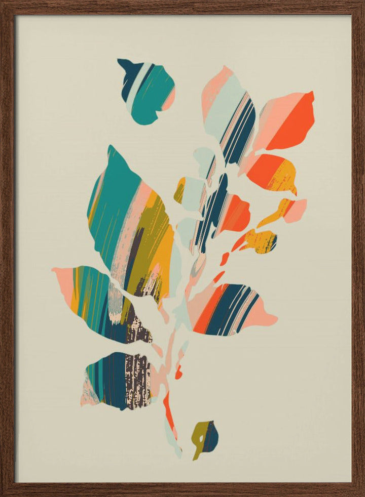 Colorful Poplar Tree Leaf - Stretched Canvas, Poster or Fine Art Print I Heart Wall Art