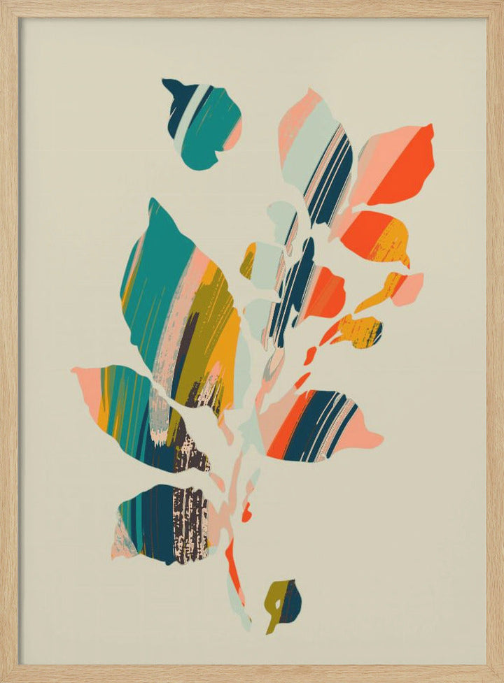 Colorful Poplar Tree Leaf - Stretched Canvas, Poster or Fine Art Print I Heart Wall Art