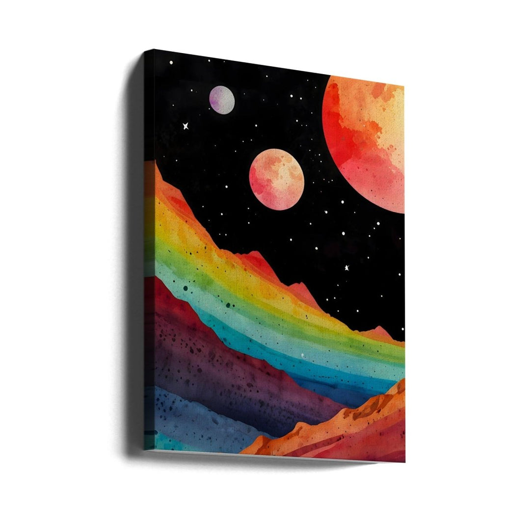 Colorful Rainbow Mountains - Stretched Canvas or Fine Art Print - I Heart Wall Art - Poster Print, Canvas Print or Framed Art Print