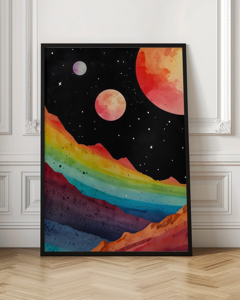 Colorful Rainbow Mountains - Stretched Canvas or Fine Art Print - I Heart Wall Art - Poster Print, Canvas Print or Framed Art Print