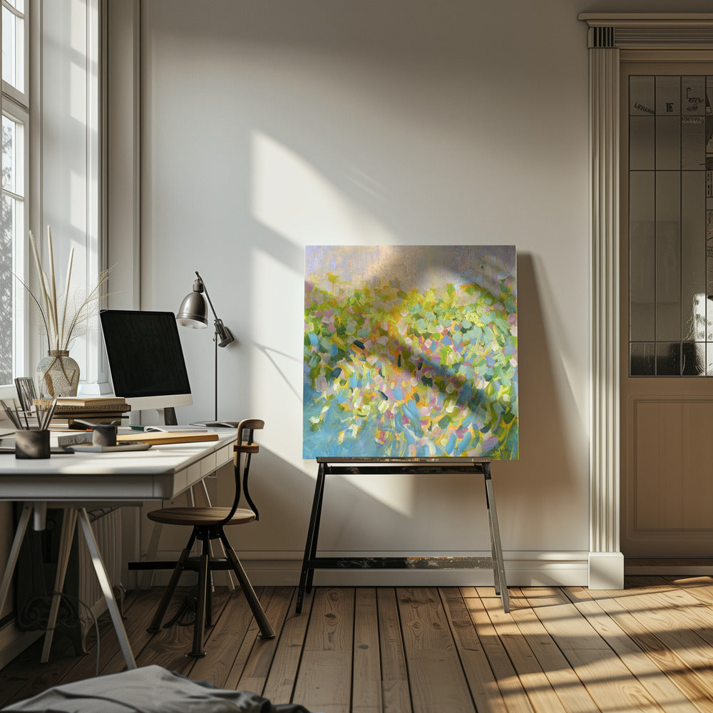 Colorful Reflections - Square Stretched Canvas, Poster or Fine Art Print I Heart Wall Art