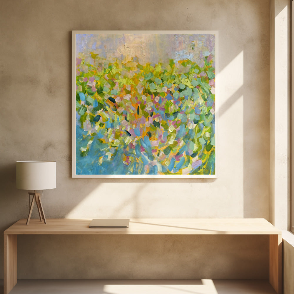 Colorful Reflections - Square Stretched Canvas, Poster or Fine Art Print I Heart Wall Art