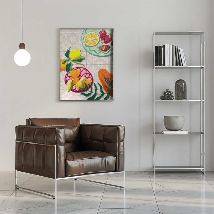 Colorful Summer Fruits - Stretched Canvas, Poster or Fine Art Print - I Heart Wall Art - Poster Print, Canvas Print or Framed Art Print