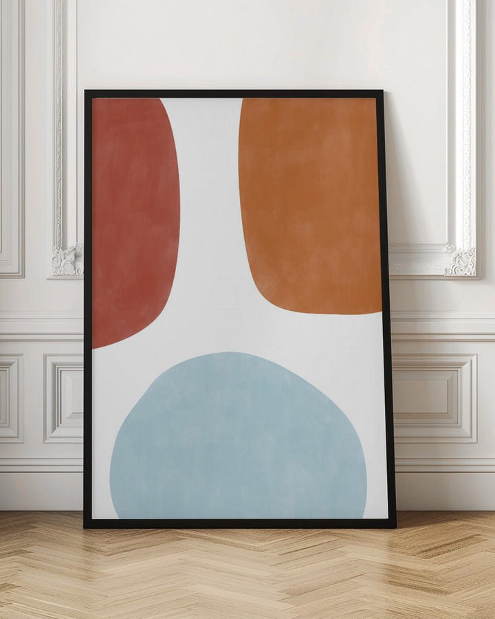 Colorful Three Organic Shapes - Stretched Canvas, Poster or Fine Art Print - I Heart Wall Art - Poster Print, Canvas Print or Framed Art Print