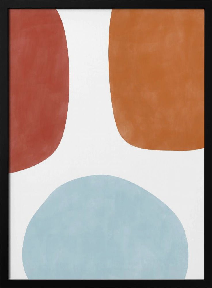 Colorful Three Organic Shapes - Stretched Canvas, Poster or Fine Art Print - I Heart Wall Art - Poster Print, Canvas Print or Framed Art Print