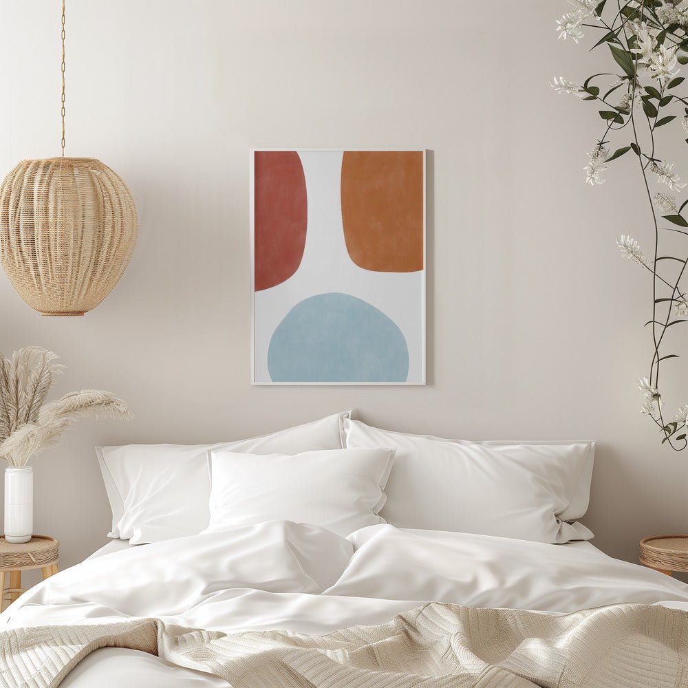 Colorful Three Organic Shapes - Stretched Canvas, Poster or Fine Art Print - I Heart Wall Art - Poster Print, Canvas Print or Framed Art Print