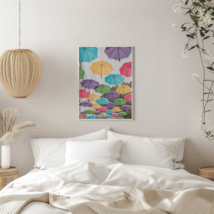 Colorful Umbrellas - Stretched Canvas, Poster or Fine Art Print - I Heart Wall Art - Poster Print, Canvas Print or Framed Art Print