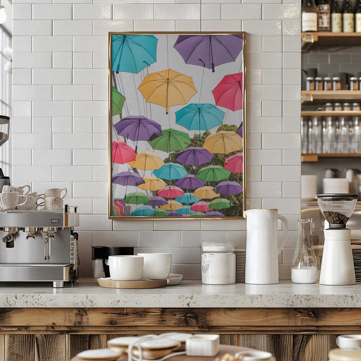 Colorful Umbrellas - Stretched Canvas, Poster or Fine Art Print - I Heart Wall Art - Poster Print, Canvas Print or Framed Art Print