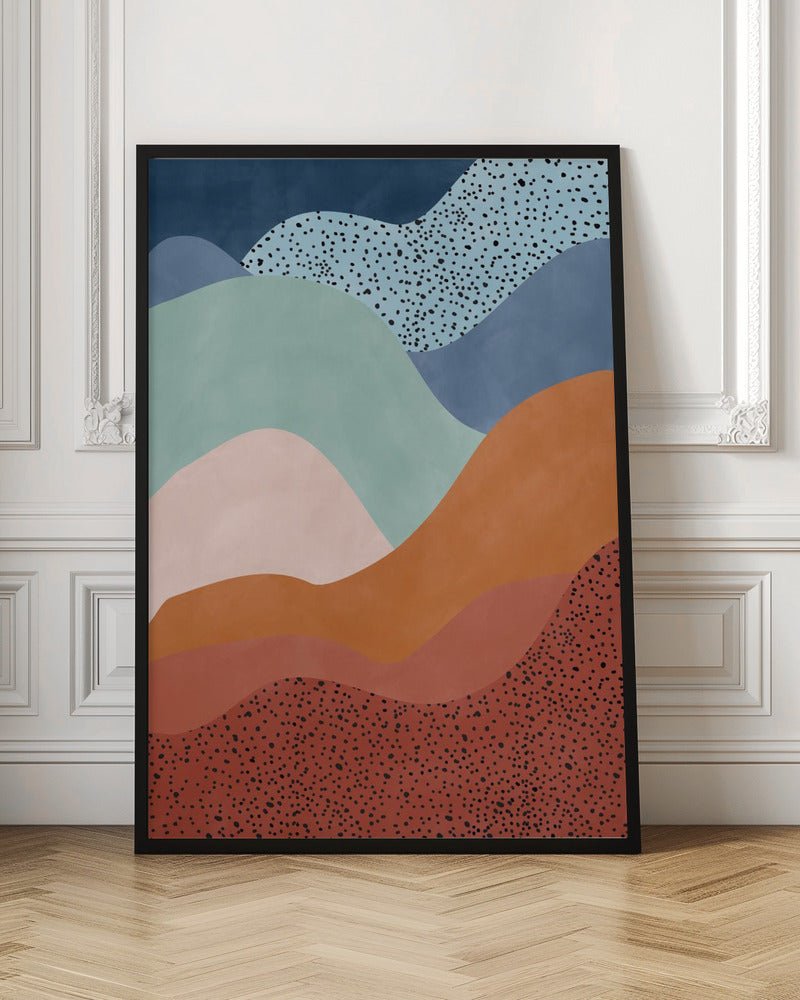 Colorful Wave Scape - Stretched Canvas, Poster or Fine Art Print - I Heart Wall Art - Poster Print, Canvas Print or Framed Art Print