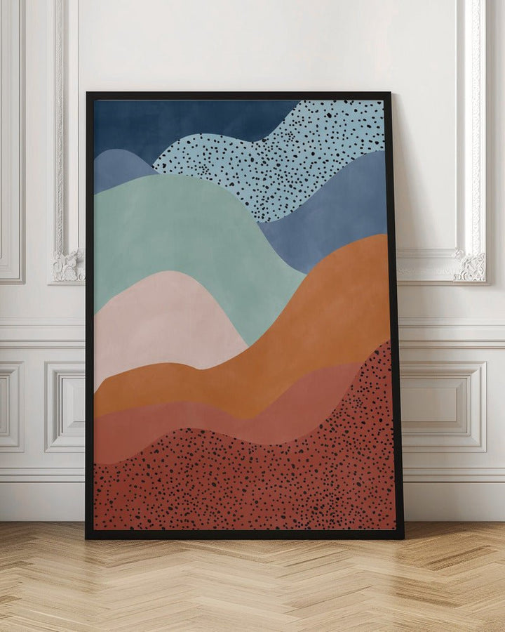 Colorful Wave Scape - Stretched Canvas, Poster or Fine Art Print - I Heart Wall Art - Poster Print, Canvas Print or Framed Art Print