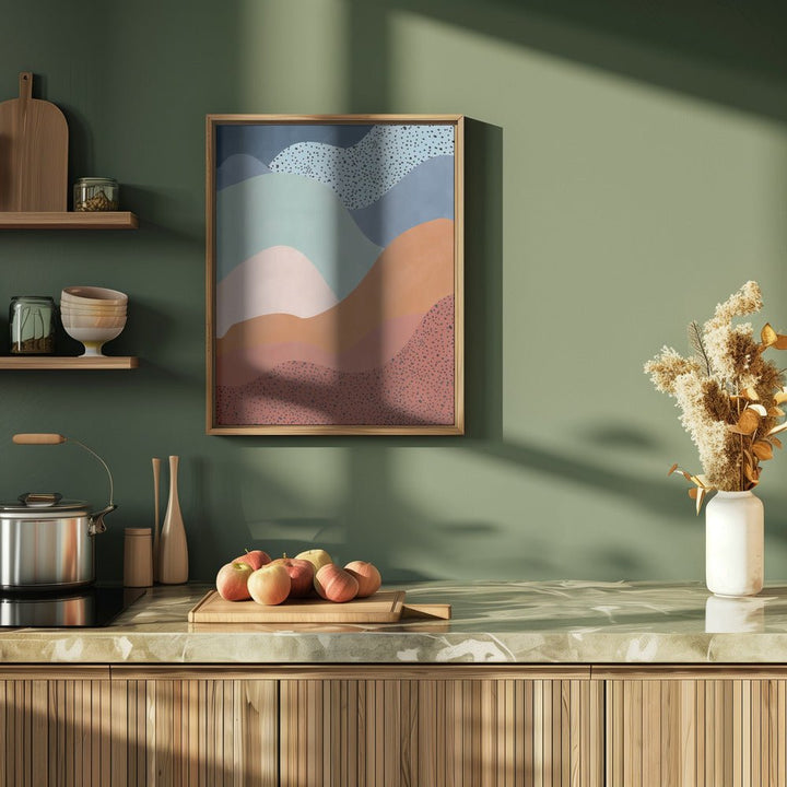 Colorful Wave Scape - Stretched Canvas, Poster or Fine Art Print - I Heart Wall Art - Poster Print, Canvas Print or Framed Art Print