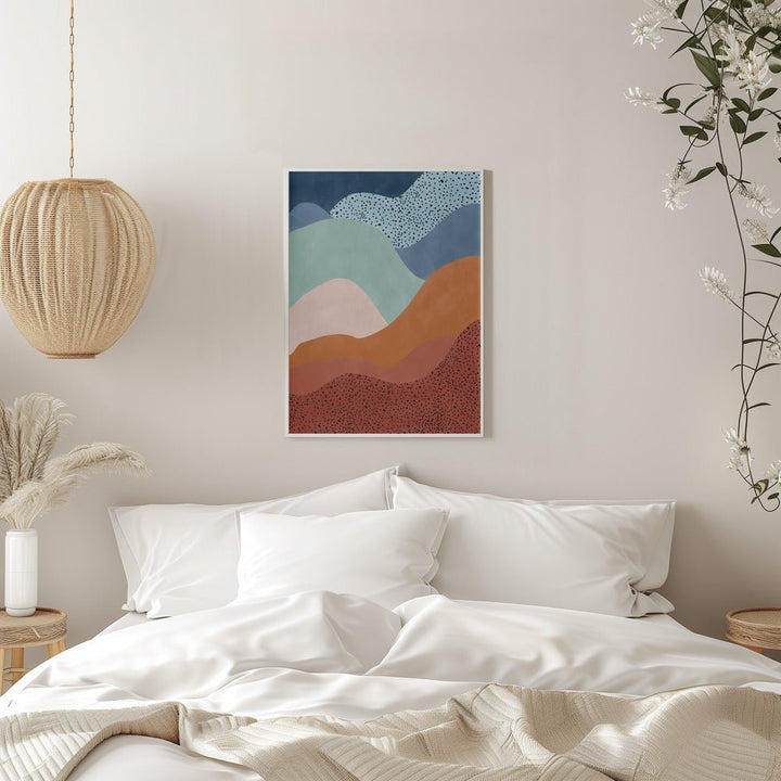 Colorful Wave Scape - Stretched Canvas, Poster or Fine Art Print - I Heart Wall Art - Poster Print, Canvas Print or Framed Art Print