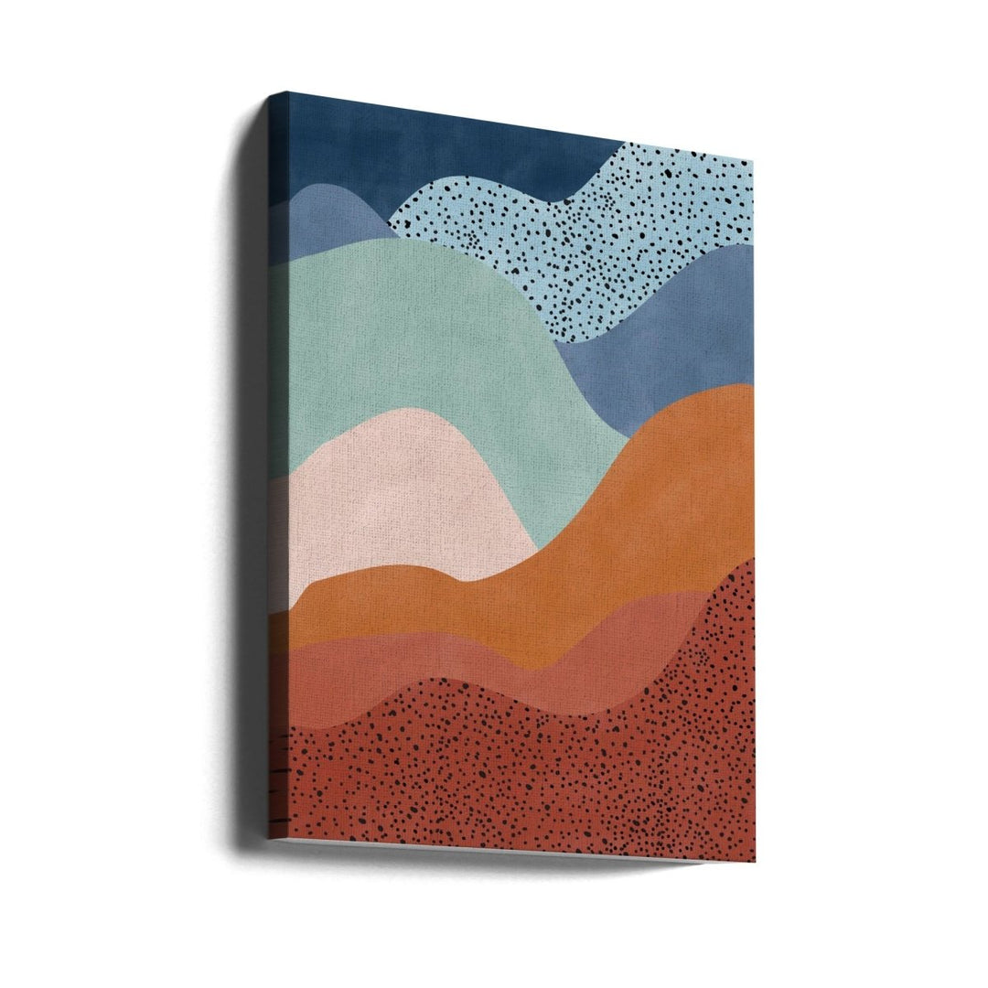Colorful Wave Scape - Stretched Canvas, Poster or Fine Art Print - I Heart Wall Art - Poster Print, Canvas Print or Framed Art Print