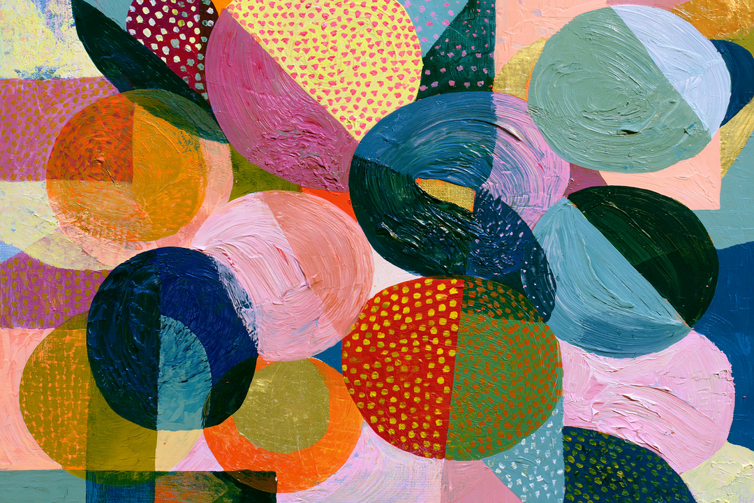 xxxx by IHeartStudio - Colourful Geometric Canvas Print