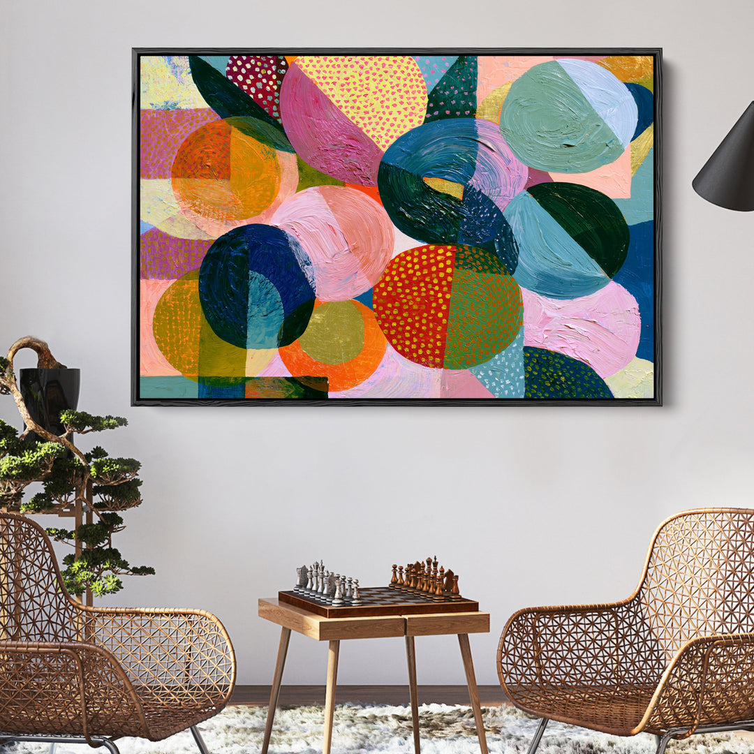 xxxx by IHeartStudio - Colourful Geometric Canvas Print