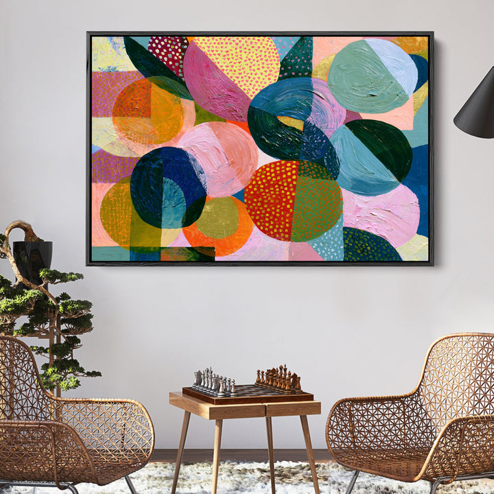 xxxx by IHeartStudio - Colourful Geometric Canvas Print