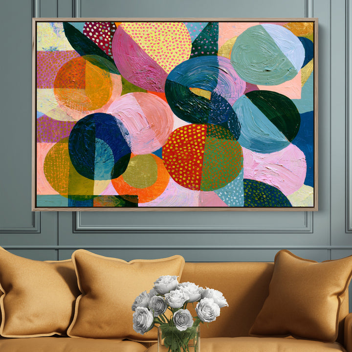 xxxx by IHeartStudio - Colourful Geometric Canvas Print