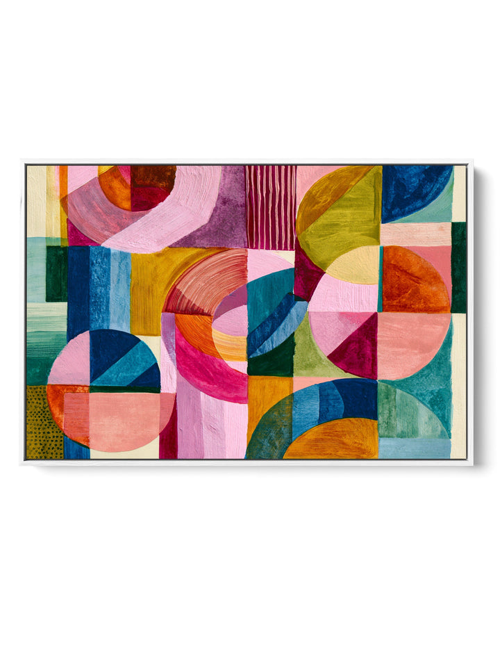xxxx by IHeartStudio - Colourful Geometric Canvas Print