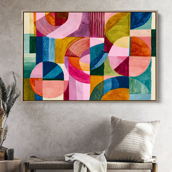 xxxx by IHeartStudio - Colourful Geometric Canvas Print