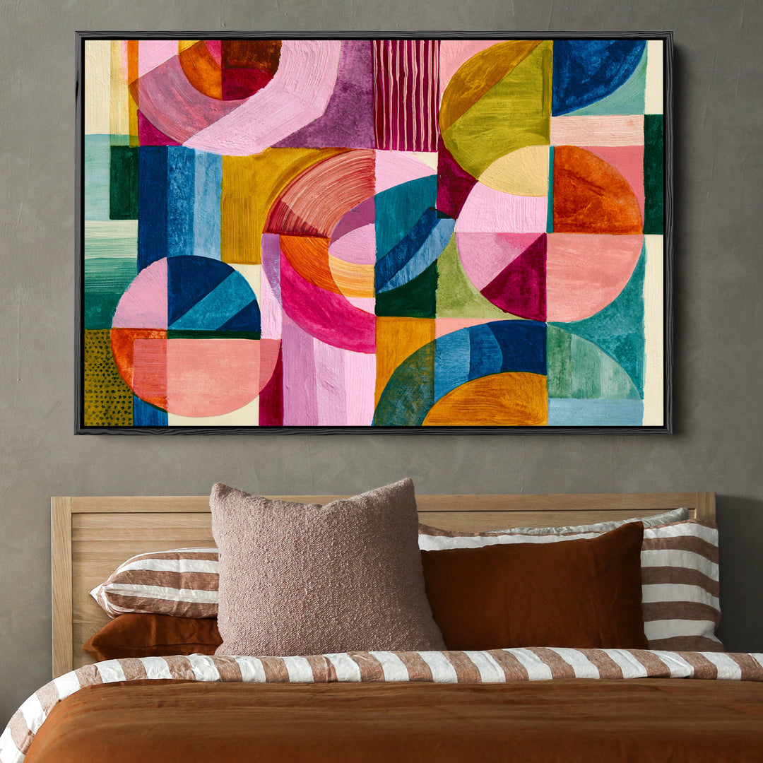 xxxx by IHeartStudio - Colourful Geometric Canvas Print