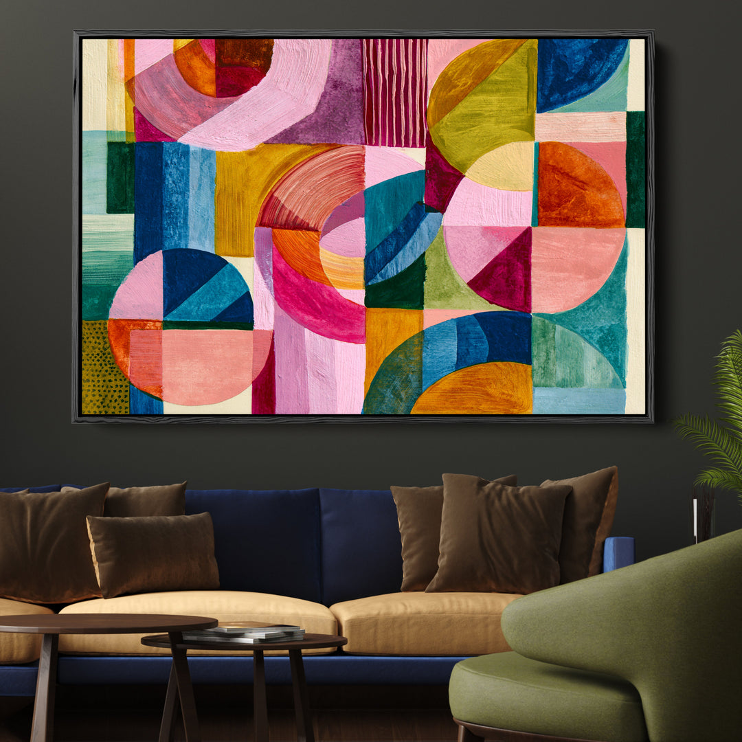 xxxx by IHeartStudio - Colourful Geometric Canvas Print