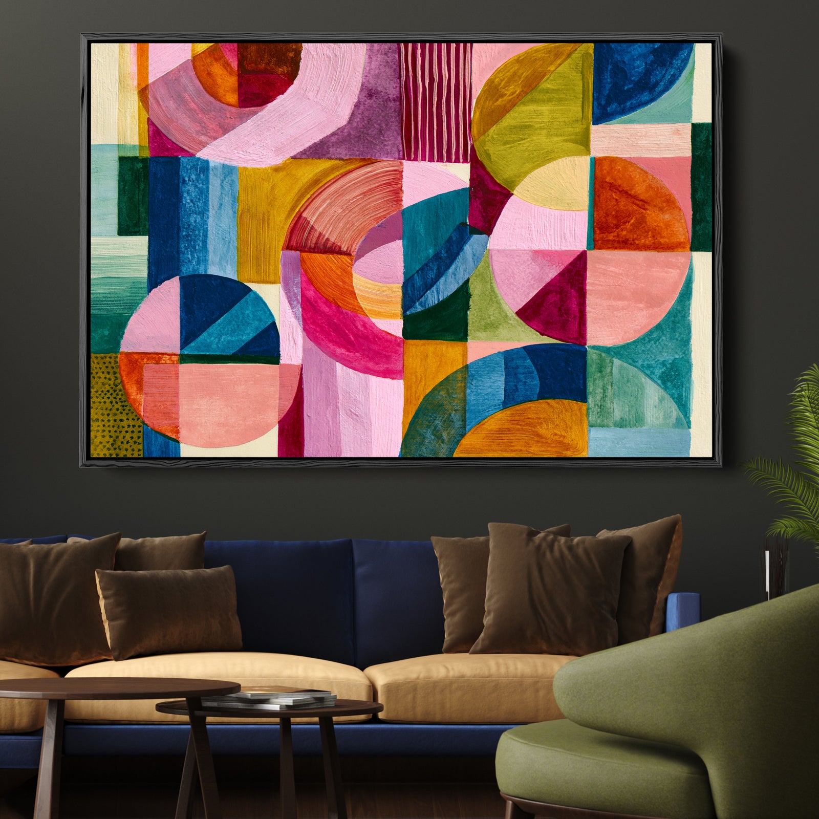 xxxx by IHeartStudio - Colourful Geometric Canvas Print