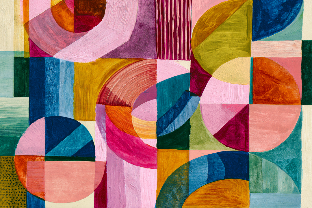 xxxx by IHeartStudio - Colourful Geometric Canvas Print
