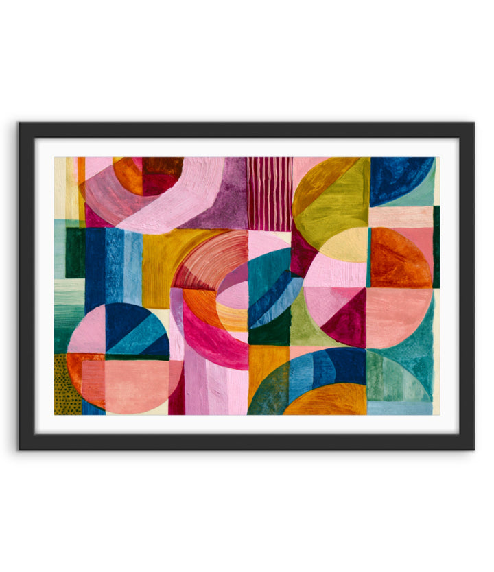 xxxx by IHeartStudio - Colourful Geometric Canvas Print
