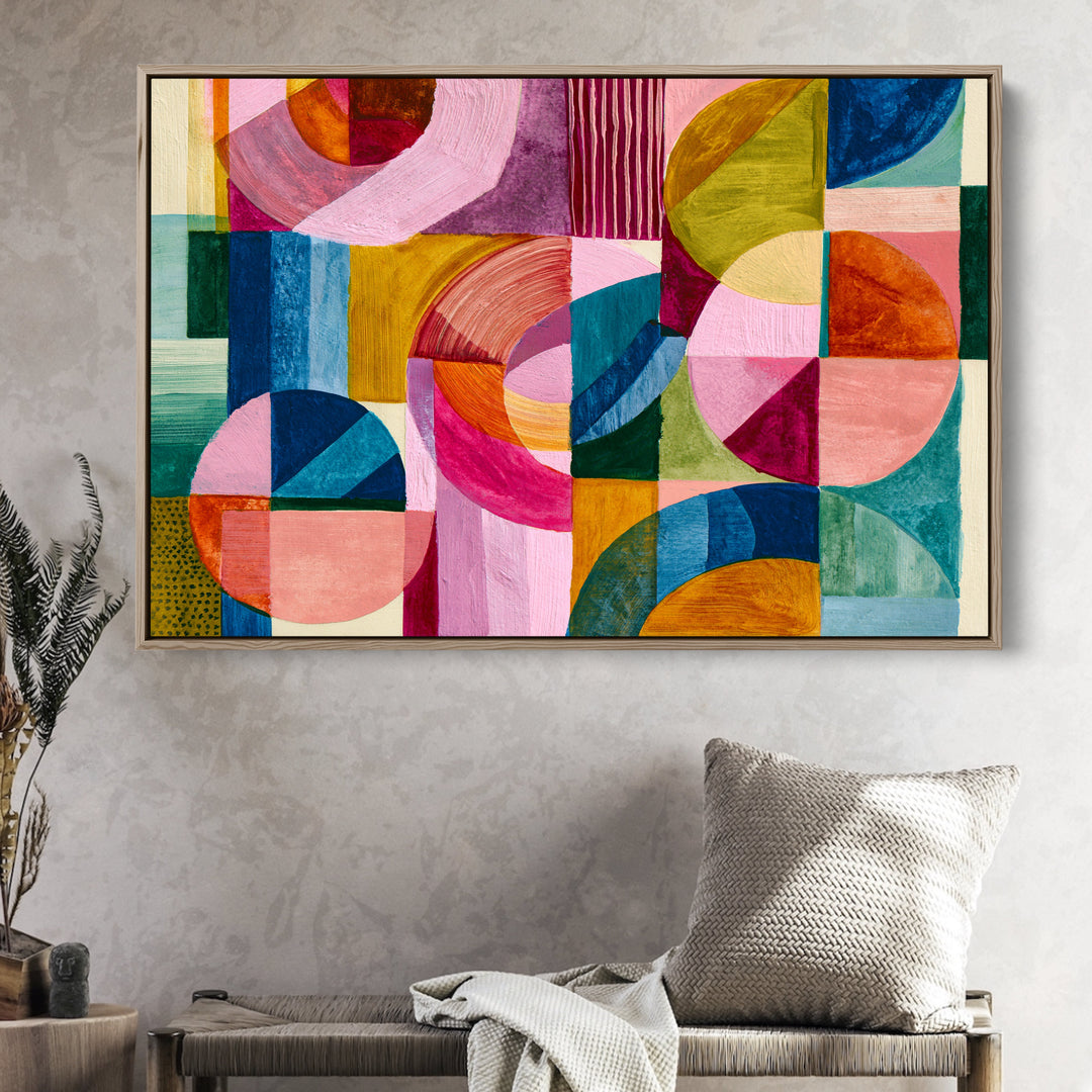 xxxx by IHeartStudio - Colourful Geometric Canvas Print