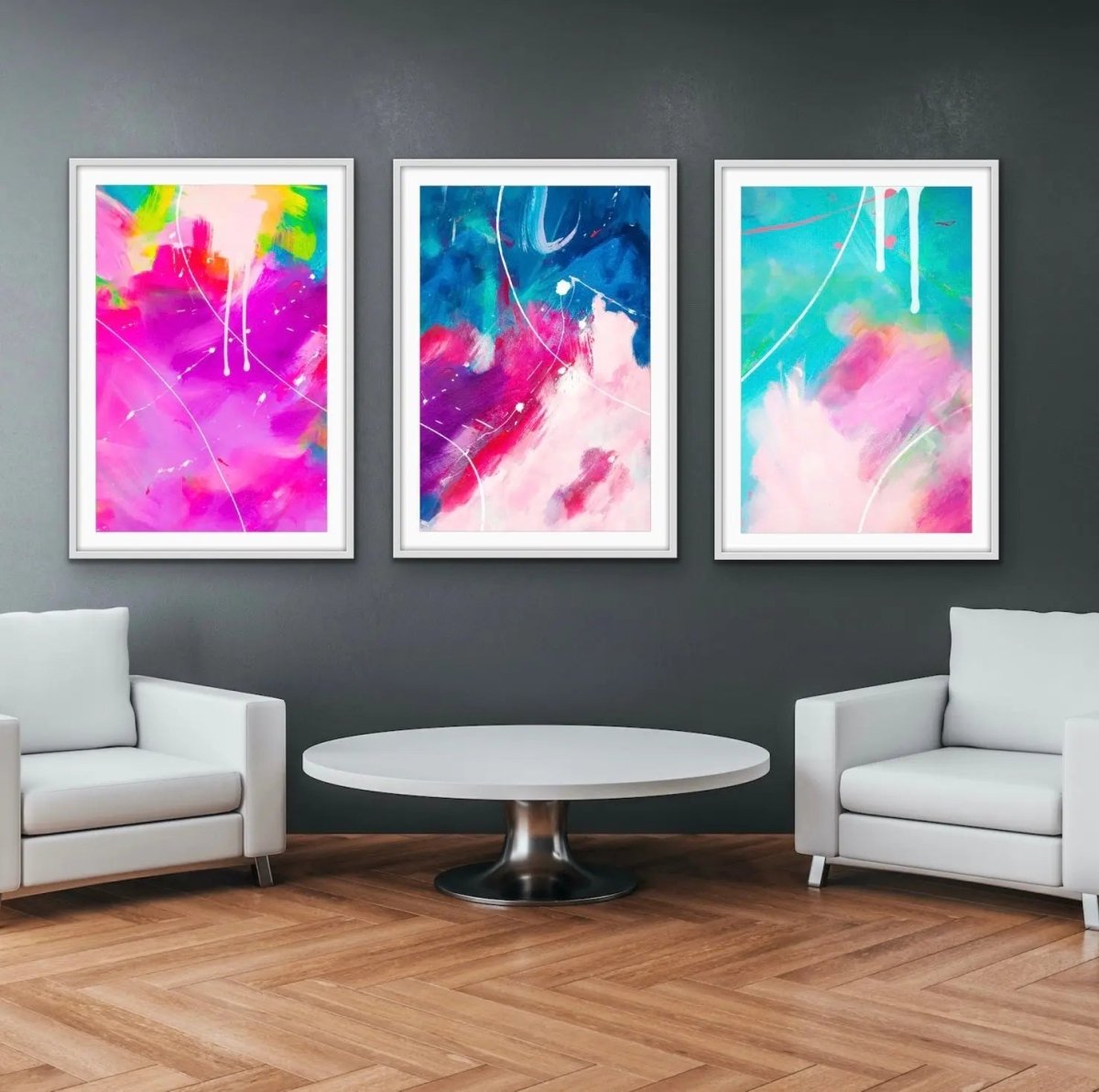 Colour Pops - Colourful Abstract Artwork Collection - I Heart Wall Art - Poster Print, Canvas Print or Framed Art Print