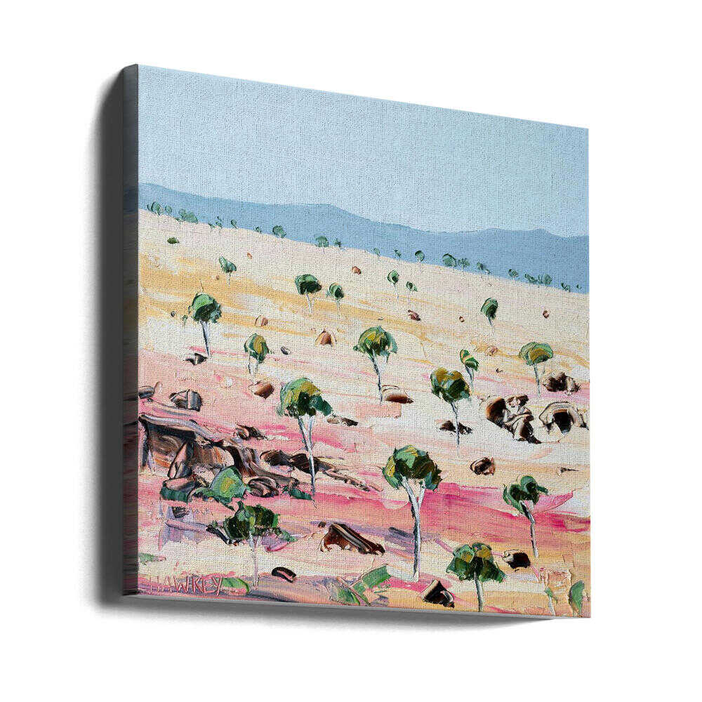Coloured Land 2 - Square Stretched Canvas, Poster or Fine Art Print by Angela Hawkey - I Heart Wall Art - Poster Print, Canvas Print or Framed Art Print