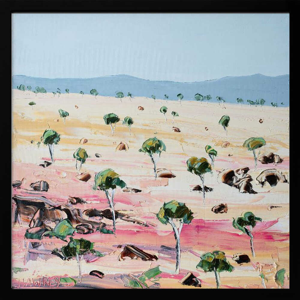 Coloured Land 2 - Square Stretched Canvas, Poster or Fine Art Print by Angela Hawkey - I Heart Wall Art - Poster Print, Canvas Print or Framed Art Print