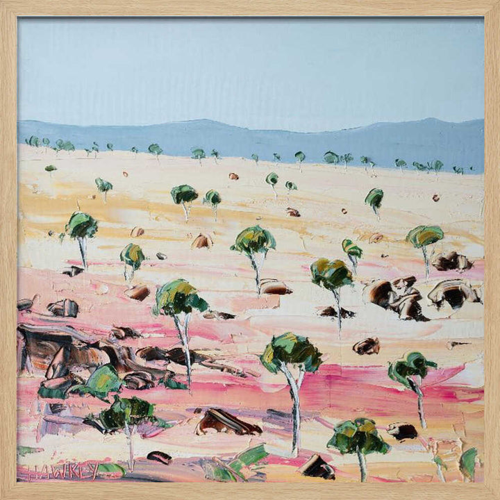 Coloured Land 2 - Square Stretched Canvas, Poster or Fine Art Print by Angela Hawkey - I Heart Wall Art - Poster Print, Canvas Print or Framed Art Print