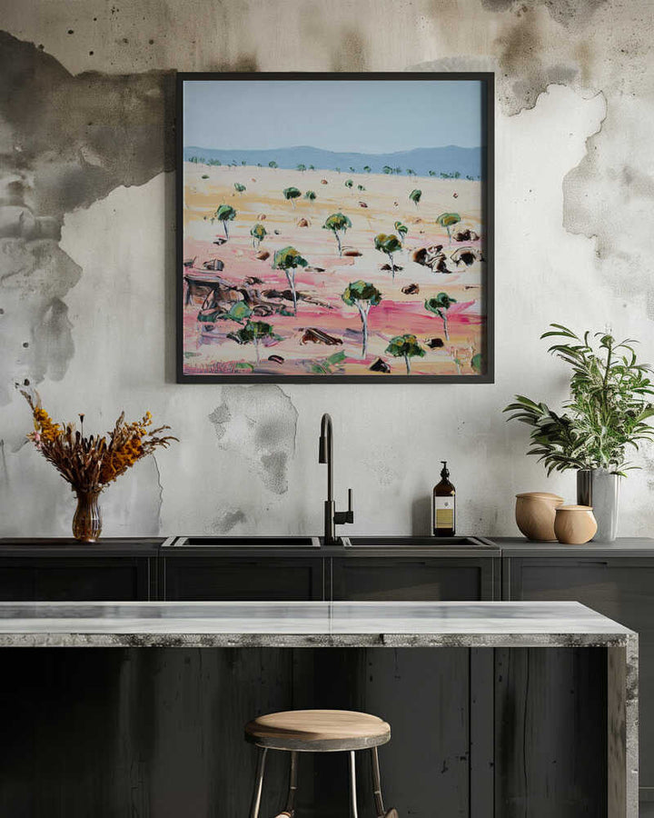 Coloured Land 2 - Square Stretched Canvas, Poster or Fine Art Print by Angela Hawkey - I Heart Wall Art - Poster Print, Canvas Print or Framed Art Print