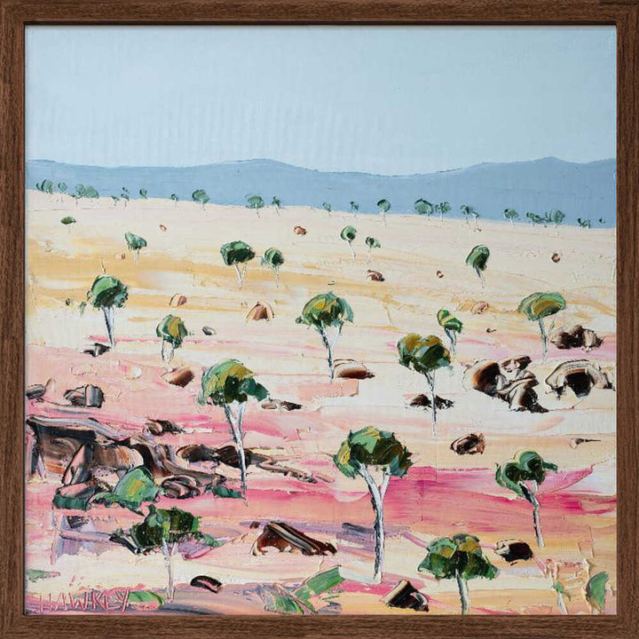 Coloured Land 2 - Square Stretched Canvas, Poster or Fine Art Print by Angela Hawkey - I Heart Wall Art - Poster Print, Canvas Print or Framed Art Print