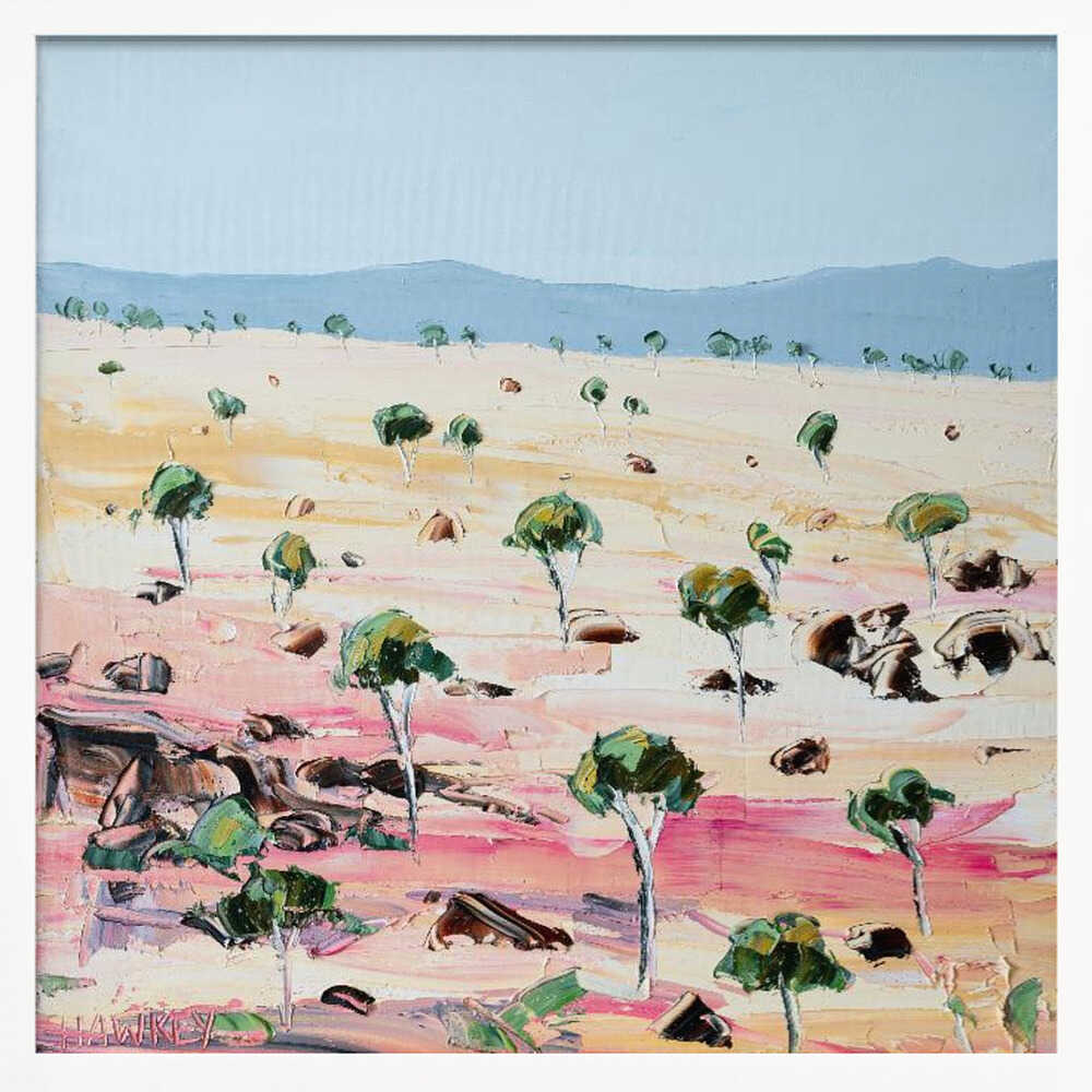 Coloured Land 2 - Square Stretched Canvas, Poster or Fine Art Print by Angela Hawkey - I Heart Wall Art - Poster Print, Canvas Print or Framed Art Print