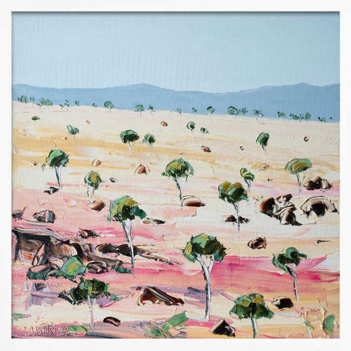 Coloured Land 2 - Square Stretched Canvas, Poster or Fine Art Print by Angela Hawkey - I Heart Wall Art - Poster Print, Canvas Print or Framed Art Print