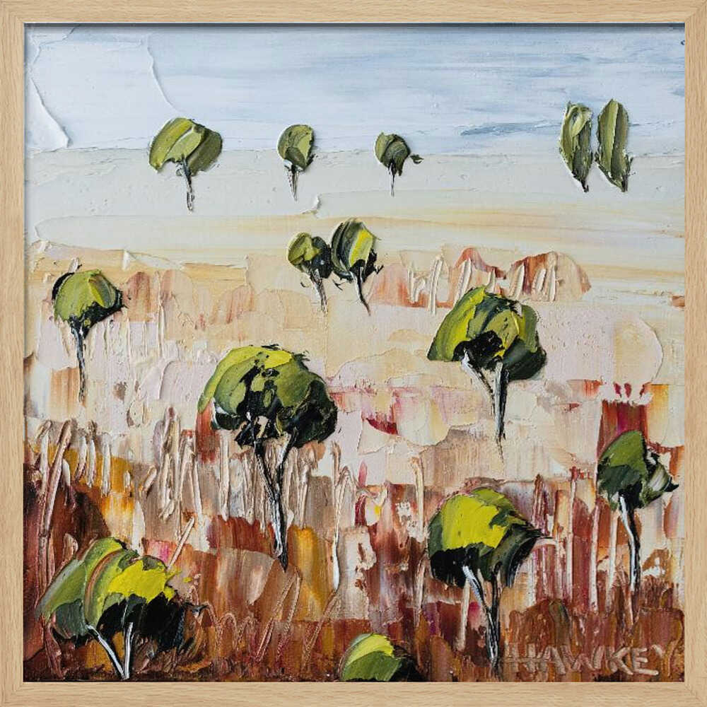 Colourful Land 3 - Square Stretched Canvas, Poster or Fine Art Print by Angela Hawkey - I Heart Wall Art - Poster Print, Canvas Print or Framed Art Print