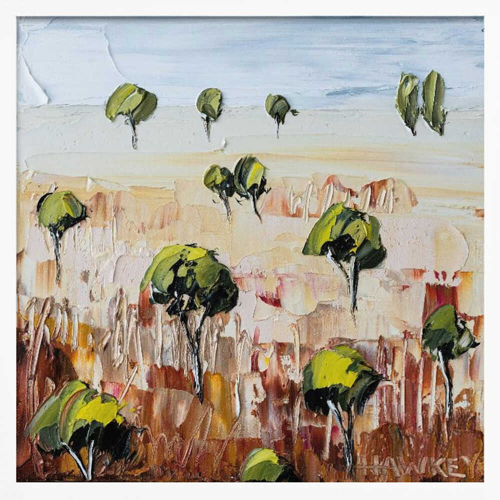 Colourful Land 3 - Square Stretched Canvas, Poster or Fine Art Print by Angela Hawkey - I Heart Wall Art - Poster Print, Canvas Print or Framed Art Print