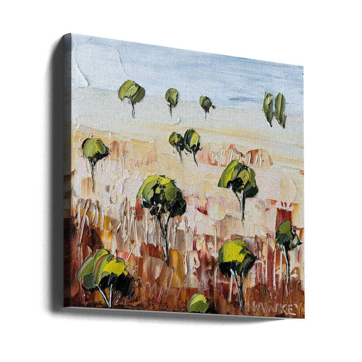Colourful Land 3 - Square Stretched Canvas, Poster or Fine Art Print by Angela Hawkey - I Heart Wall Art - Poster Print, Canvas Print or Framed Art Print