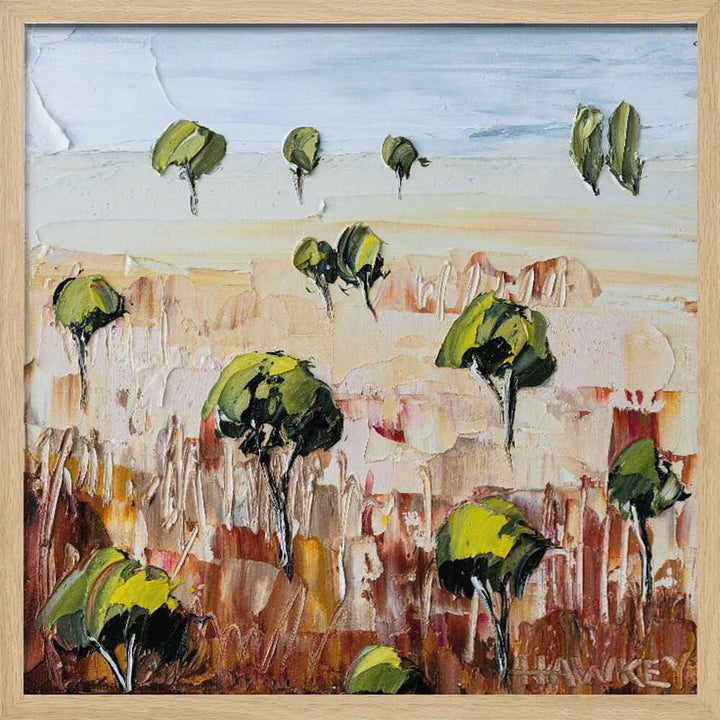 Colourful Land 3 - Square Stretched Canvas, Poster or Fine Art Print by Angela Hawkey - I Heart Wall Art - Poster Print, Canvas Print or Framed Art Print