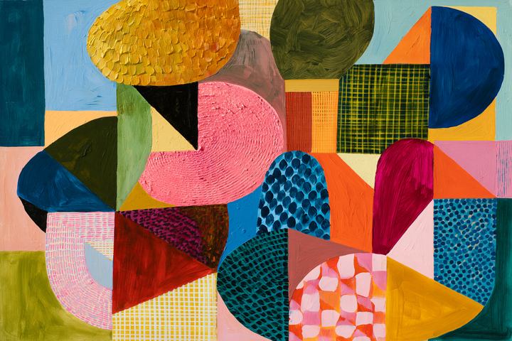 xxxx by IHeartStudio - Colourful Geometric Canvas Print