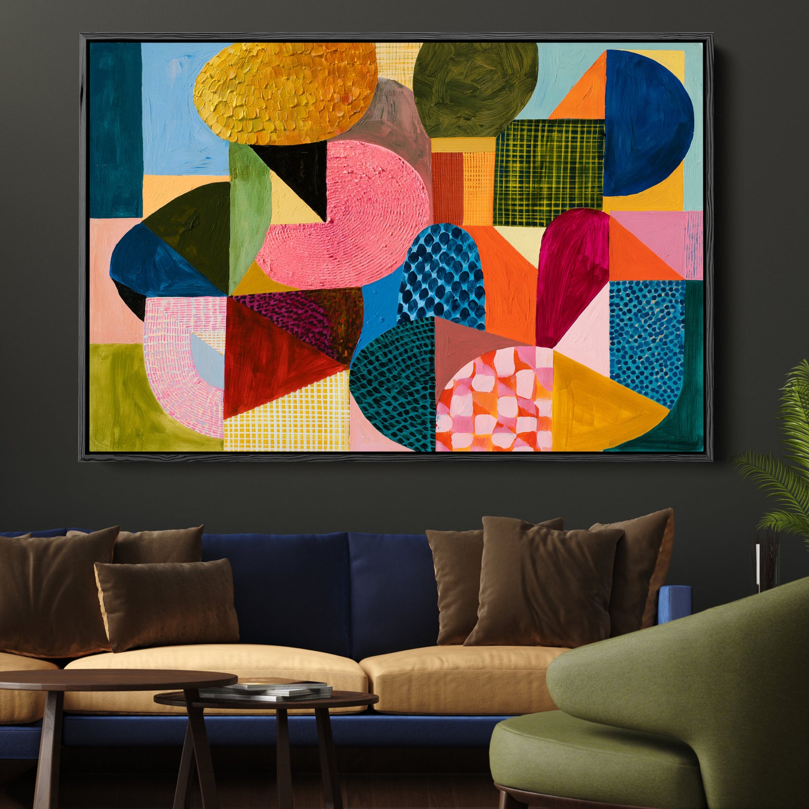 Confetti Corners by IHeartStudio - Colourful Geometric Canvas Print