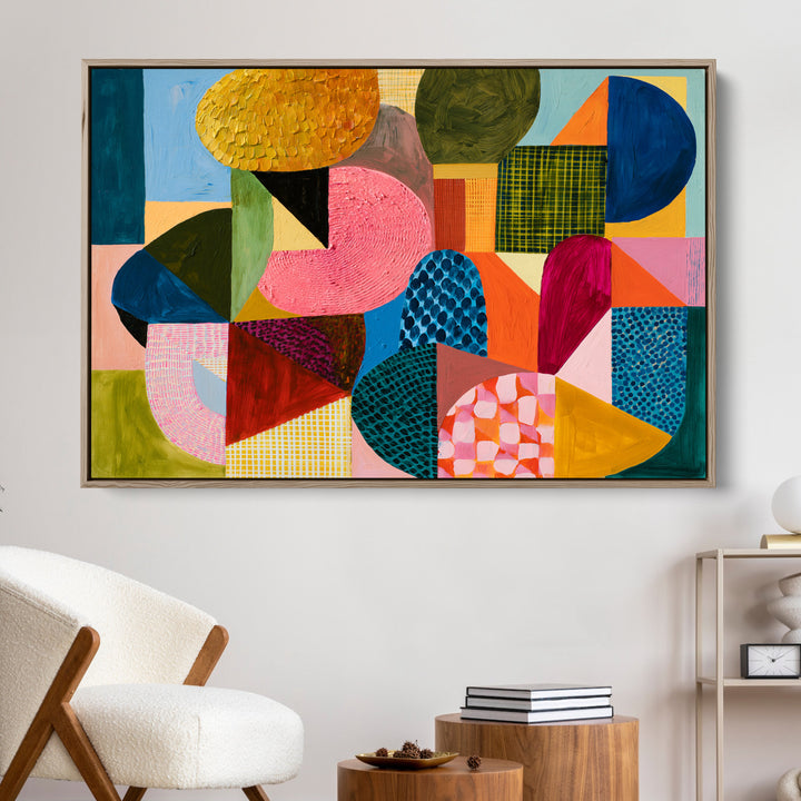 Confetti Corners by IHeartStudio - Colourful Geometric Canvas Print