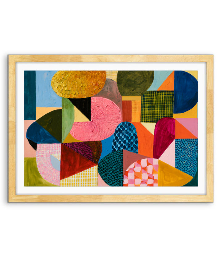 xxxx by IHeartStudio - Colourful Geometric Canvas Print