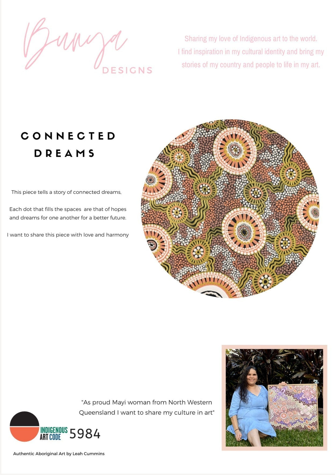 Connected Dreams - Art Print By Leah Cummins I Heart Wall Art Australia 