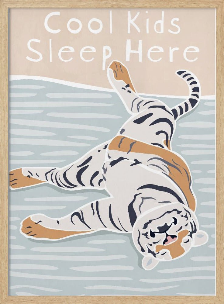 Cool kids sleep here - Stretched Canvas, Poster or Fine Art Print - I Heart Wall Art - Poster Print, Canvas Print or Framed Art Print